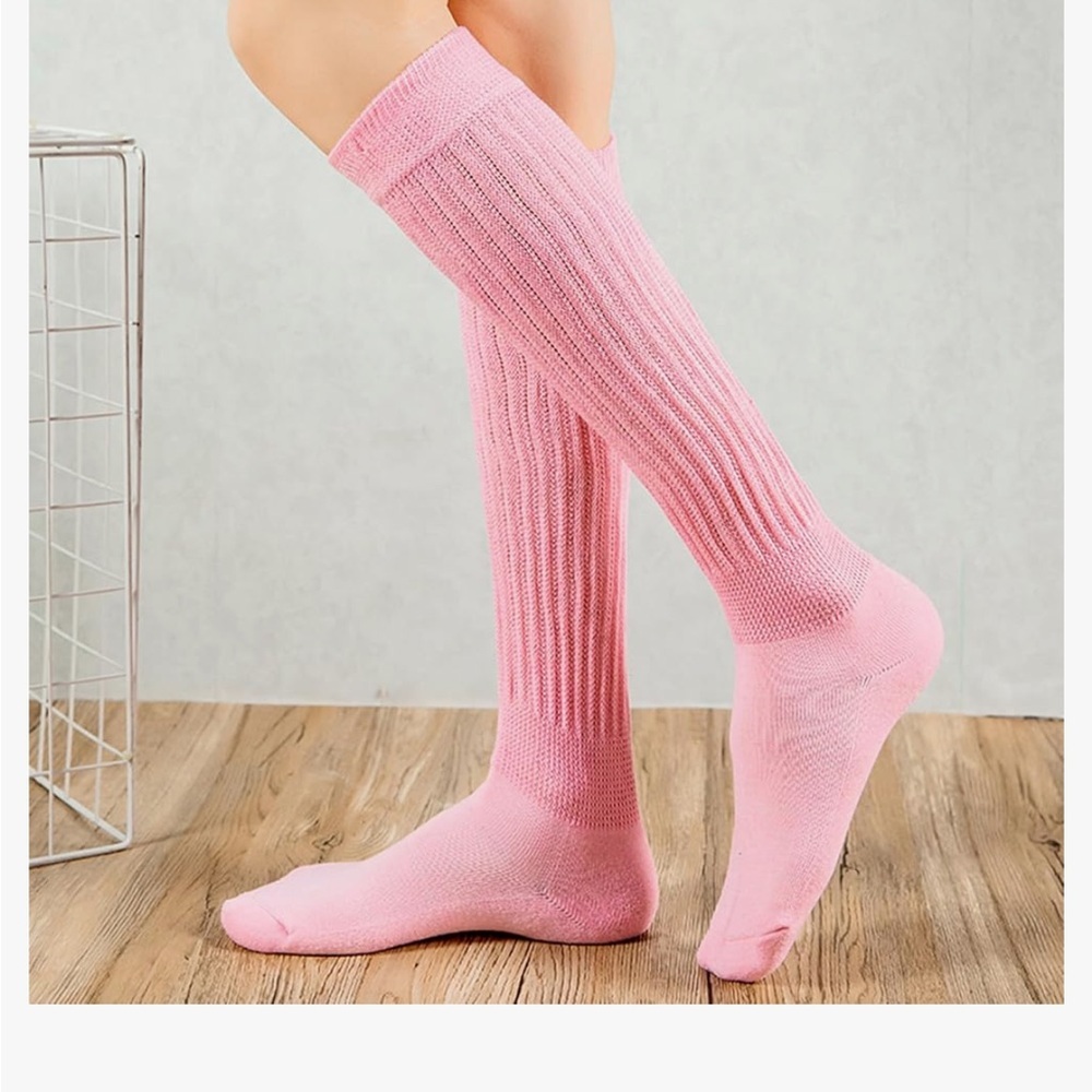 Bundle 3/$25 NEW Thick Slouch Cotton Knee High Scrunch Sock - Picture 6 of 7